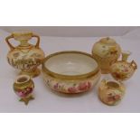 A quantity of Royal Worcester porcelain to include covered dishes, vases and a fruit bowl, tallest