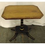 A Regency style rectangular side table on four outswept legs, 51 x 46 x 23cm