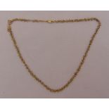 9ct yellow gold fancy link necklace, approx total weight 6.0g