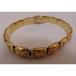 9ct yellow gold bracelet, approx total weight 15.8g