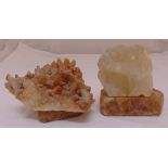 Two rock crystal paperweights