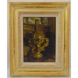 Patrick William Adams framed oil on panel titled The Old Globe, signed bottom right, gallery label