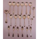 A quantity of silver flatware to include spoons and ladles, approx total weight 1060g