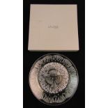 Lalique Thistle Plate in original box, as new, 21cm (d)