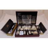 Arthur Price canteen of flatware for eight place settings to include ladles, servers, knives,