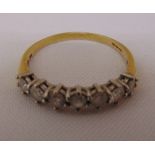 18ct gold seven stone diamond ring, approx total weight 3.6g