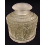 Lalique Les Enfants perfume bottle with drop stopper, marks to the base, 10cm (h) 9cm (d)