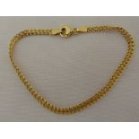 14ct yellow gold bracelet, approx total weight 2.0g