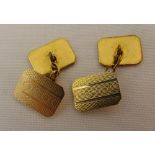 A pair of 12ct gold front and back cufflinks