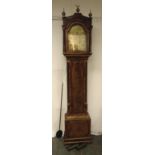 James McCabe London mahogany long cased clock with brass dial, Arabic numerals, to include two