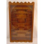 A Chinese style glazed wall mounted display cabinet 86.5 x 51.5 x 7.5cm