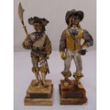 Two limited edition metal figurines, Cav di Legardere Francia 1665 9/200, Lanzichenecco Germania