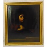 Luigi Bardi framed oil on canvas portrait of a young man, signed to verso, 74 x 63.5cm