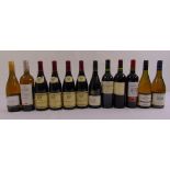 A quantity of white and red wine to include Burgundy, Bordeaux, Chablis, Chardonnay and