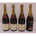 A quantity of champagne to include Moet and Chandon premier cuvee three 75cl bottles and Pommery Dry