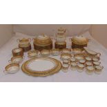 Aynsley dinner and coffee service with gilded floral decoration to include plates, bowls, cups,