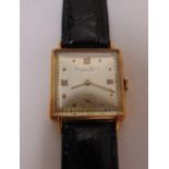 International Watch Company Schaffhausen 18ct gold gentlemans wristwatch circa 1930 on replacement