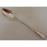A Victorian hallmarked silver basting spoon with beaded border, Sheffield 1897 by Joseph Round,