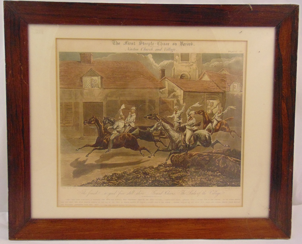 A set of four framed and glazed coloured engravings by J. Harris after Henry Alken for the First - Image 2 of 4