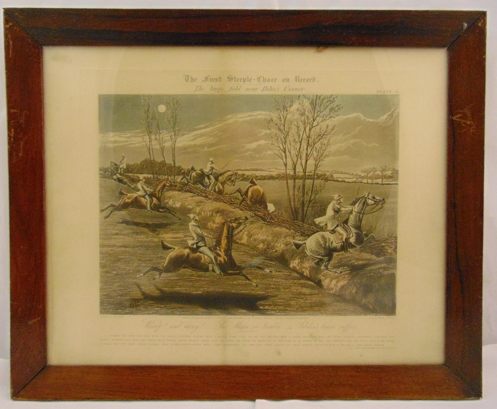 A set of four framed and glazed coloured engravings by J. Harris after Henry Alken for the First - Image 3 of 4