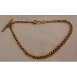 9ct yellow gold Albert chain, approx total weight 38.0g