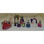A quantity of Royal Doulton figurines to include , Mary Queen of Scots HN3142, Sweet & Twenty HN1298