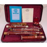 A Carton Bassoon in original fitted case with accompanying documents