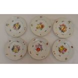 Herend set of six fruit plates 12cm (d)