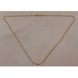 Middle Eastern gold fancy link chain, gold tested 21ct, approx total weight 6.1g