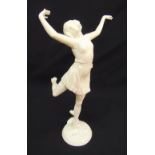 Rosenthal blanc de chine figurine of a dancing lady, signed to the base, 28.5cm (h)