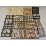 A quantity of cigarette cards in eight albums to include footballers and aeroplanes