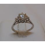 White gold diamond solitaire ring, tested 18ct, diamond approx 1.1ct, approx total weight 3.1g