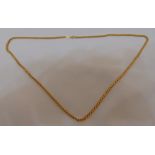 Middle Eastern gold fancy link necklace, gold tested 21ct, approx total weight 26.3g