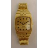 Omega Constellation 18ct yellow gold gentlemans wristwatch on an integral bracelet, approx total