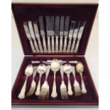 A canteen of Kings pattern silver plated flatware for six place settings