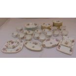 Minton Marlow tea set to include a milk jug, a sugar bowl, plates, cups and saucers for twelve place