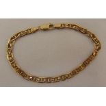 9ct yellow gold fancy link bracelet, approx total weight 5.8g