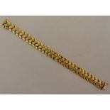 14ct gold fancy link bracelet, approx total weight 22.4g