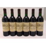 Chateau La Tour De Mons Cru Bougeois Margaux vintage 1988, six 75cl bottles