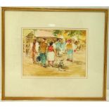 Roland Batchelor framed and glazed watercolour titled Montrichard, signed bottom left, 21 x 28cm