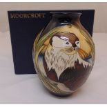 Moorcroft limited edition vase designed by K. Goodwin decorated with beavers, signed to the base