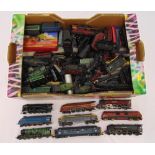 A quantity of OO gauge playworn model railway to include engines and rolling stock