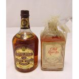 Old Rarity de luxe Scotch Whisky, 75 proof 26?fl oz and Chivas Regal 12 year old Scotch Whisky 1