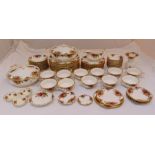 Royal Albert Old Country Roses dinner service to include plates, bowls and serving dishes (64)