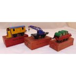 Three Hornby O gauge wagons in original packaging