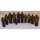 Eleven Dutch gin bottles of various size, tallest 27cm (h)