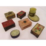 A quantity of Oriental matchbox holders of various form and material (7)