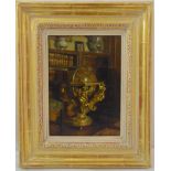 Patrick William Adams framed oil on panel titled The Old Globe, signed bottom right, gallery label