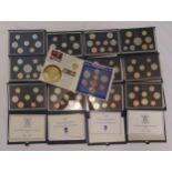 A quantity of GB Royal Mint proof sets 1984-1996 and a UK 1984 uncirculated set