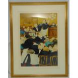 Beryl Cook framed and glazed limited edition polychromatic print 257/300 titled Chartiers, signed